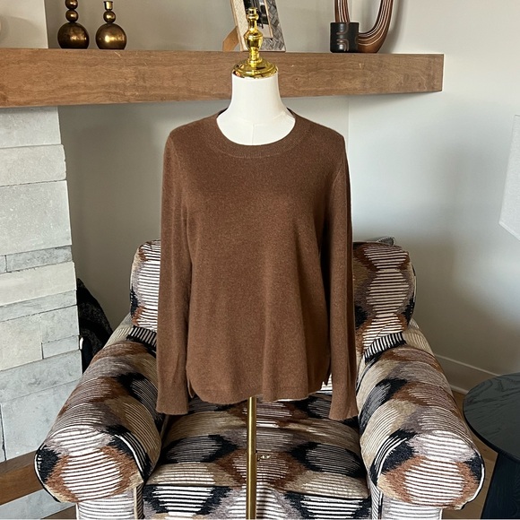 J. Crew Rich Brown Crew Neck Sweater - Picture 1 of 6